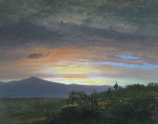 Frederic Edwin Church Twilight, Mount Ktaadn oil painting image